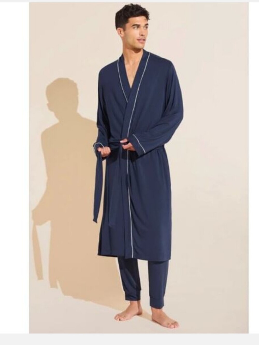 EBERJEY William TENCEL Modal Robe Men’s SIZE Large True Navy